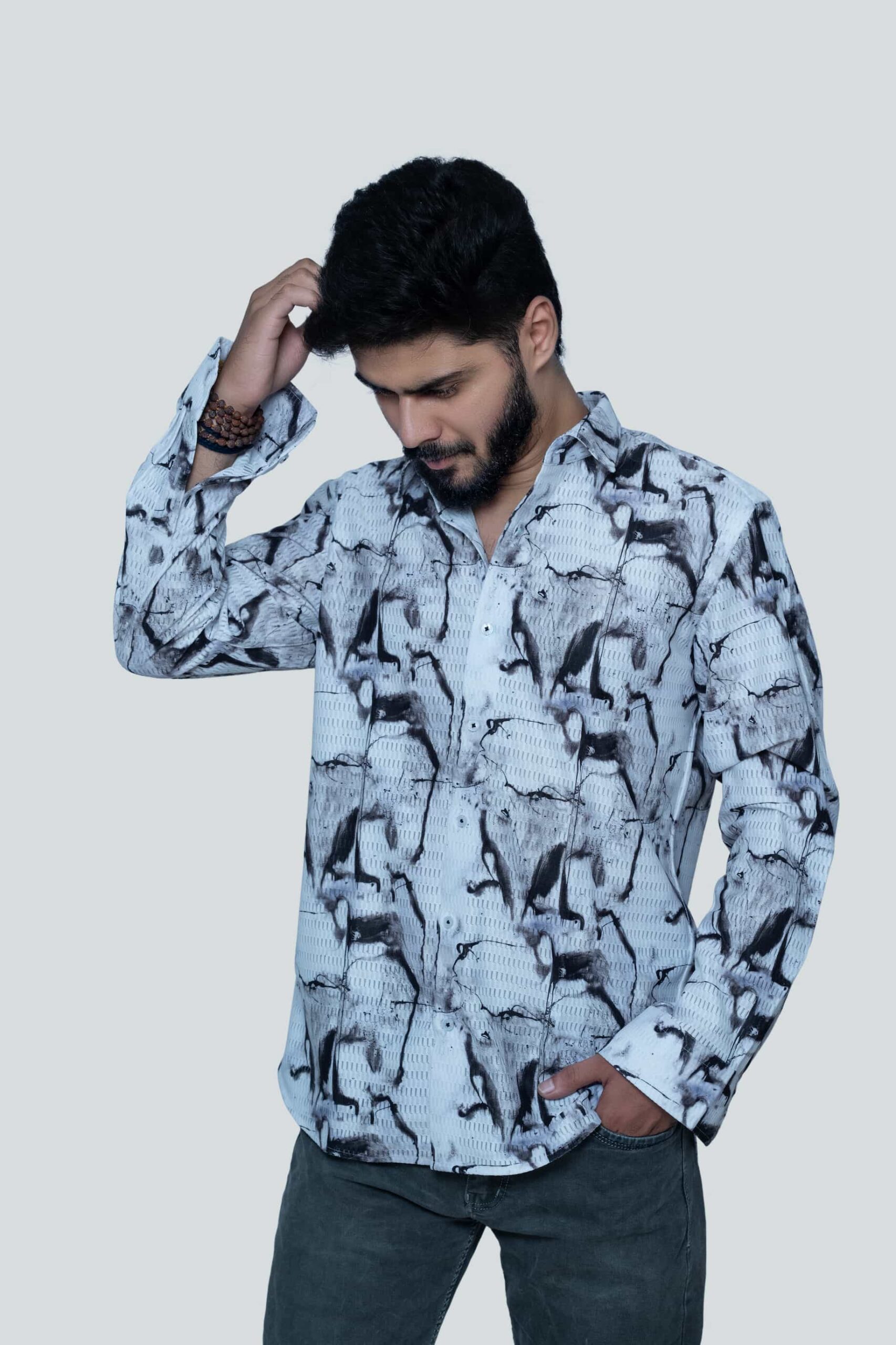 Abstract Print Shirt - Image 4