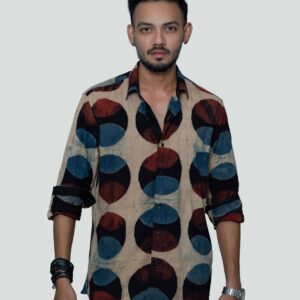 Round Block Print Shirt